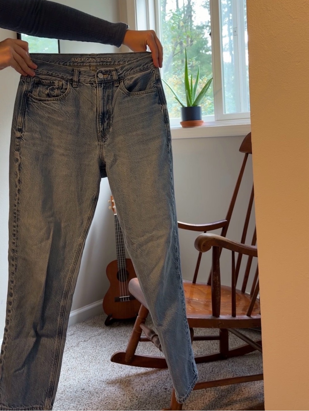 American Eagle Outfitters Light Blue Mom Jeans